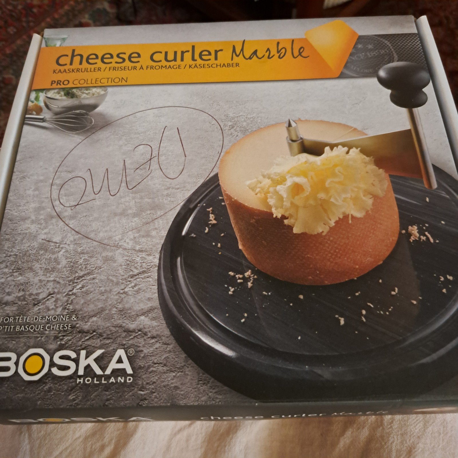 BOSKA KAASKRULLER MARMER  NIEUW, Ophalen of Verzenden, Nieuw, Rond, Hout