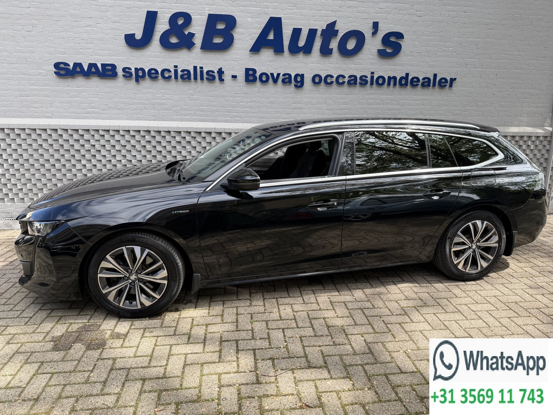 Peugeot 508 SW 1.6 HYbrid Trekhaak Stoelverwarming voor Navi, Auto's, 745 kg, Gebruikt, 4 cilinders, Zwart