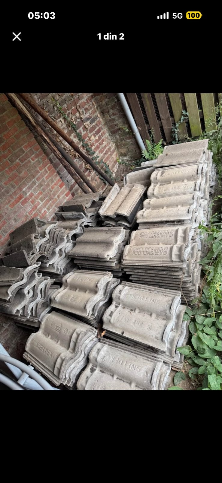 Gebruikte dakpannen gratis, Ophalen, Gebruikt, Steen of Klei, 15 m² of meer