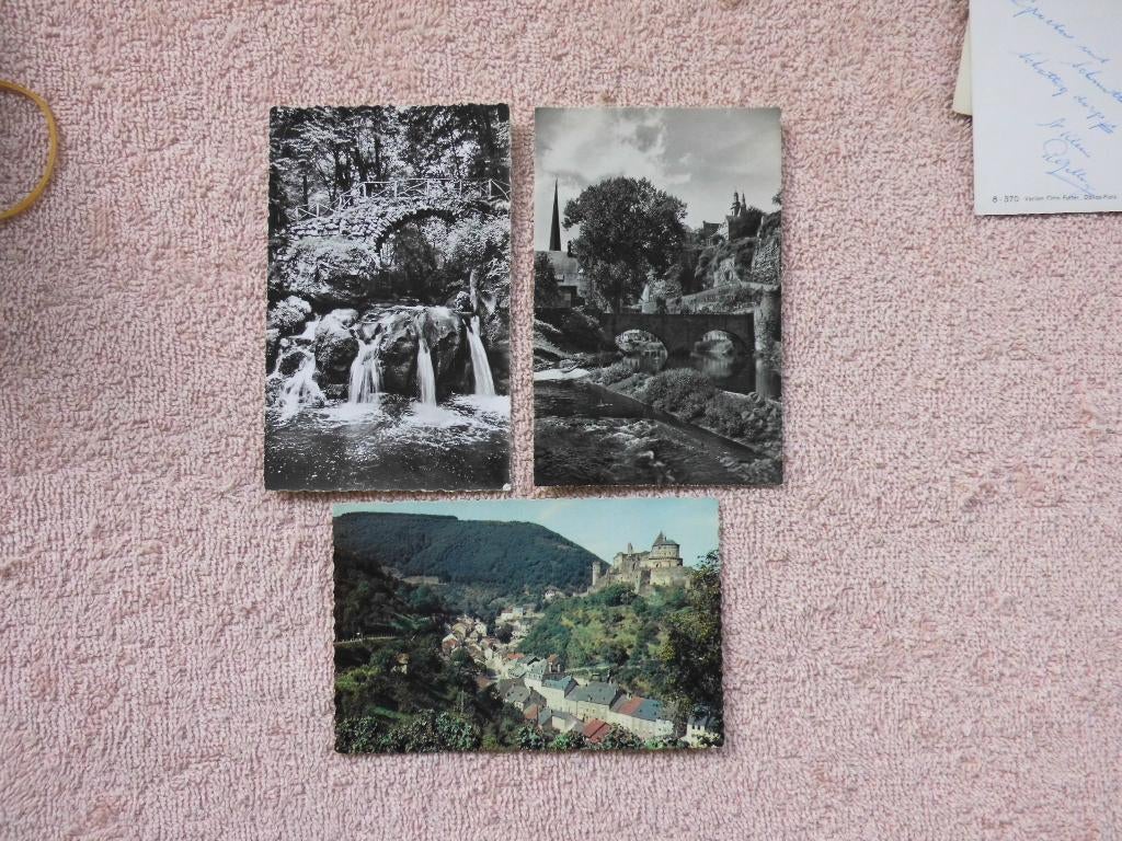 Luxemburg 3 maal, Vianden  enz, Ophalen of Verzenden, 1940 tot 1960, Gelopen, België en Luxemburg