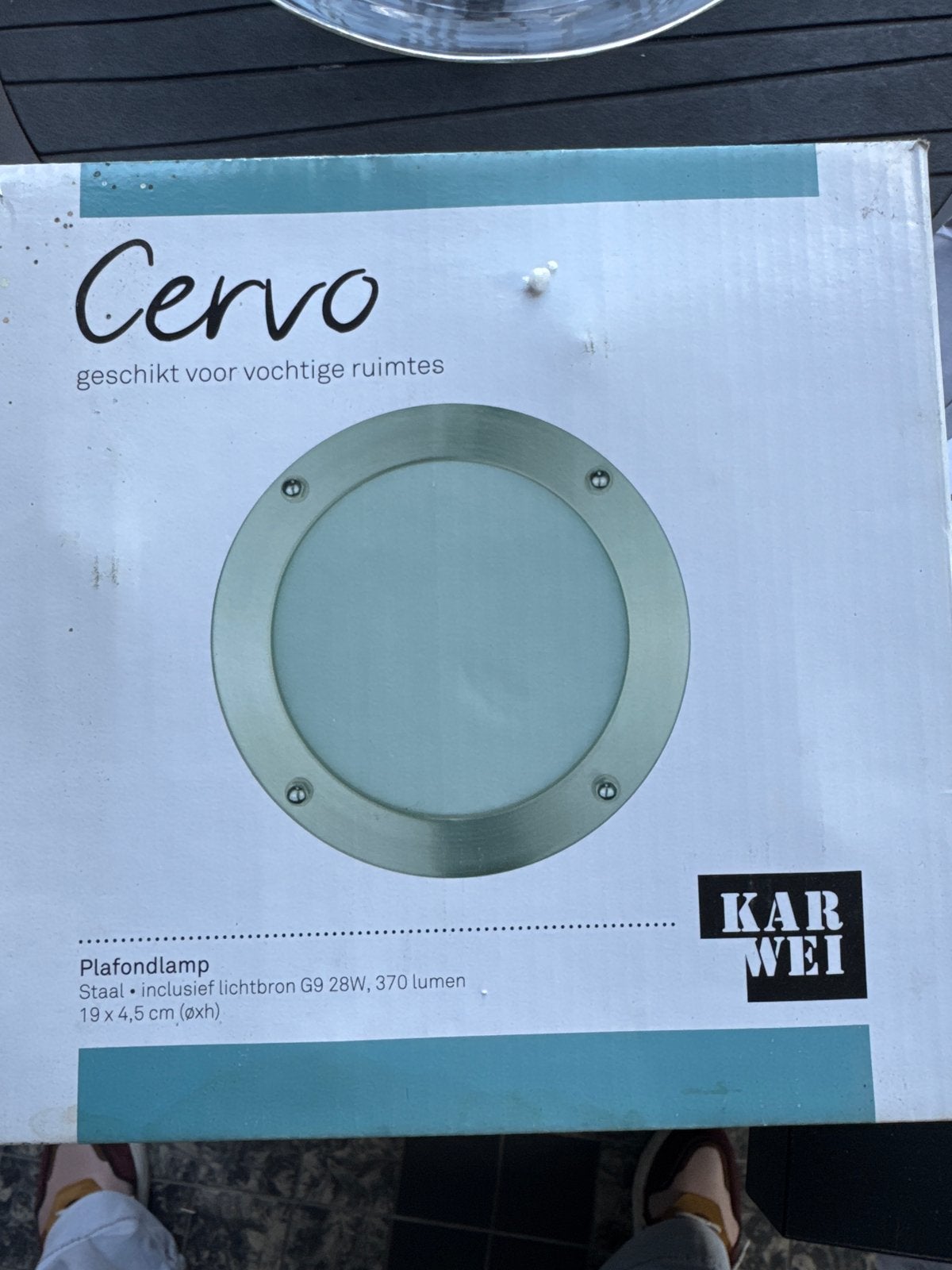 Cervo Plafondlamp badkamer - Geschikt voor vochtige ruimtes, Zilver, Inclusief lichtbron, Modern, Nieuw