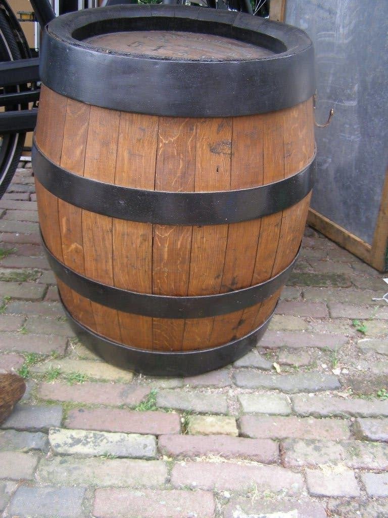 Antiek zwaar houten biervat. In goede staat, Duits 58 cm h., Ophalen, Gebruikt, Overige typen, Overige merken