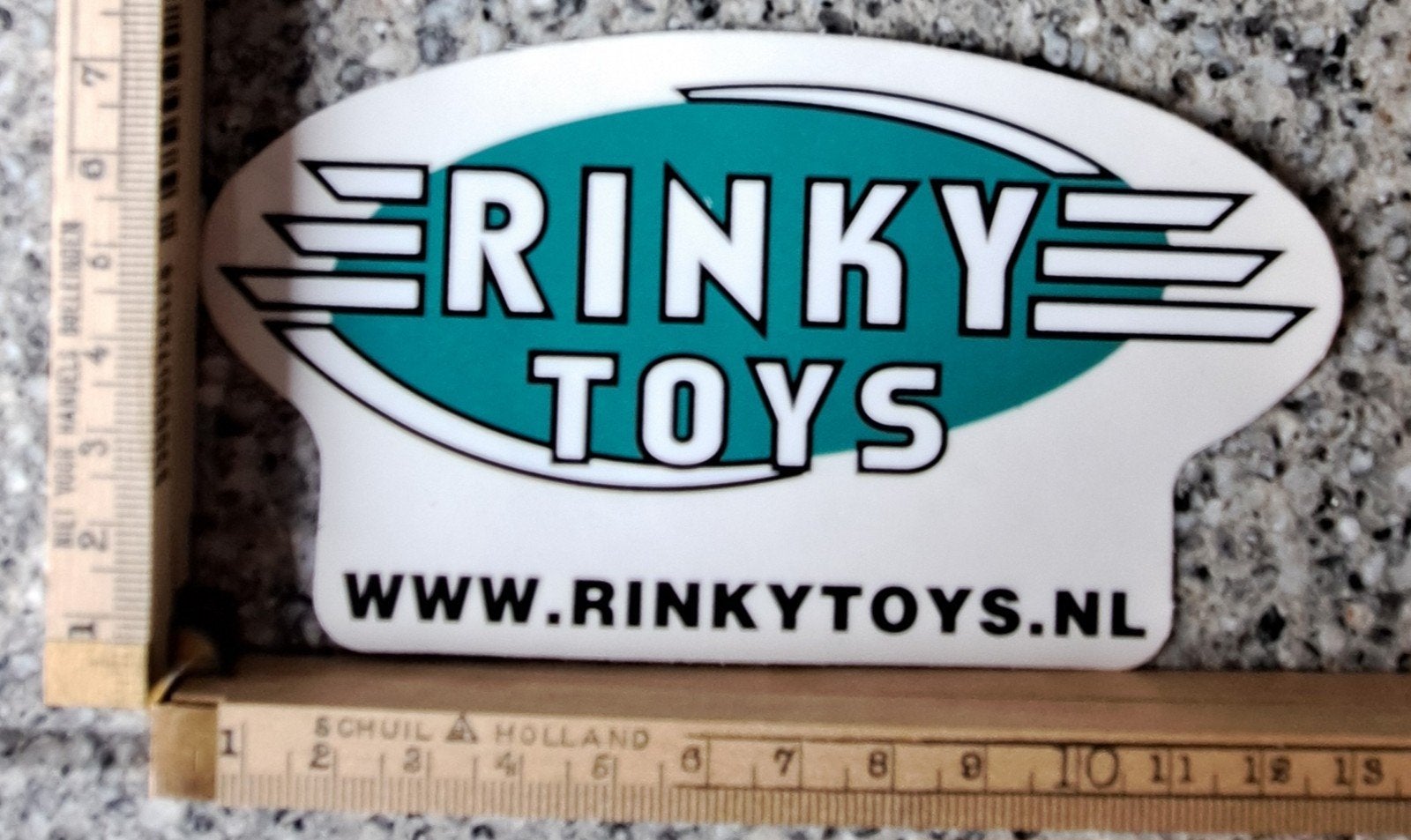 Grote Sticker Rinky Toys Breda Puch- en Tomos-bromfietsen, Ophalen of Verzenden, Zo goed als nieuw, Bedrijf of Vereniging