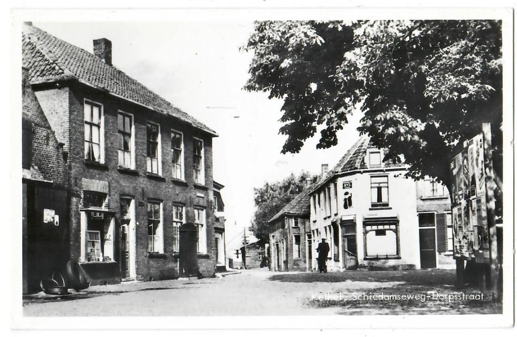 Kethel - Schiedamseweg-Dorpsstraat, Verzenden, 1920 tot 1940, Ongelopen, Zuid-Holland