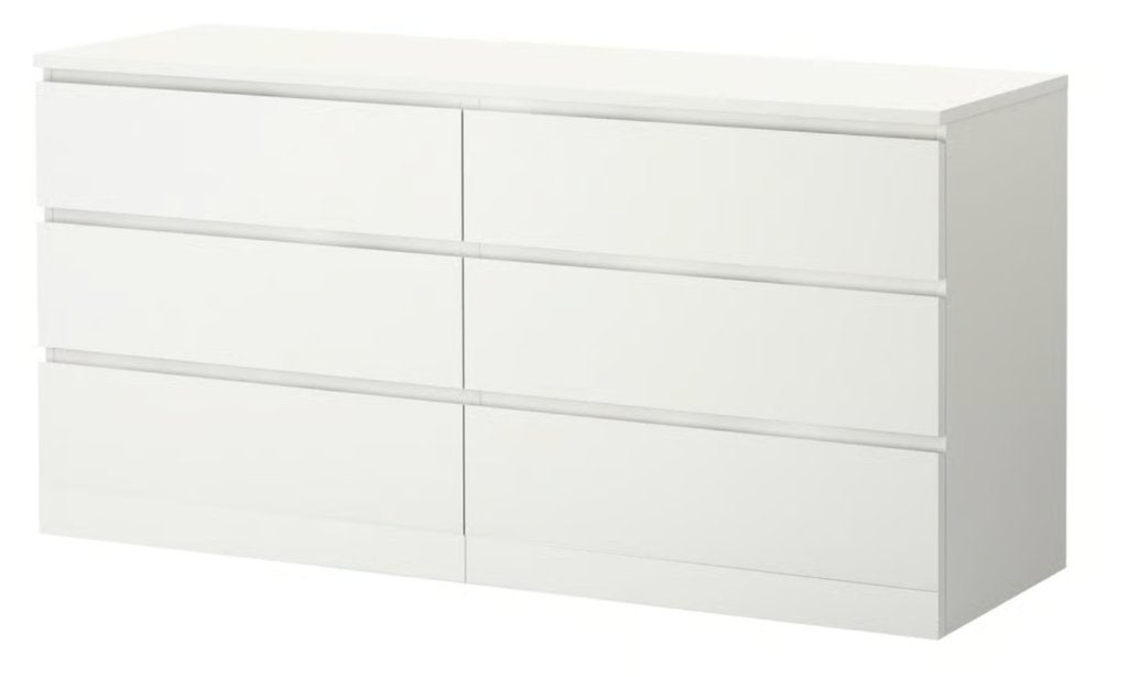 Ladekast White Malm Ikea, Ophalen, 5 laden of meer, Eikenhout, 50 tot 100 cm
