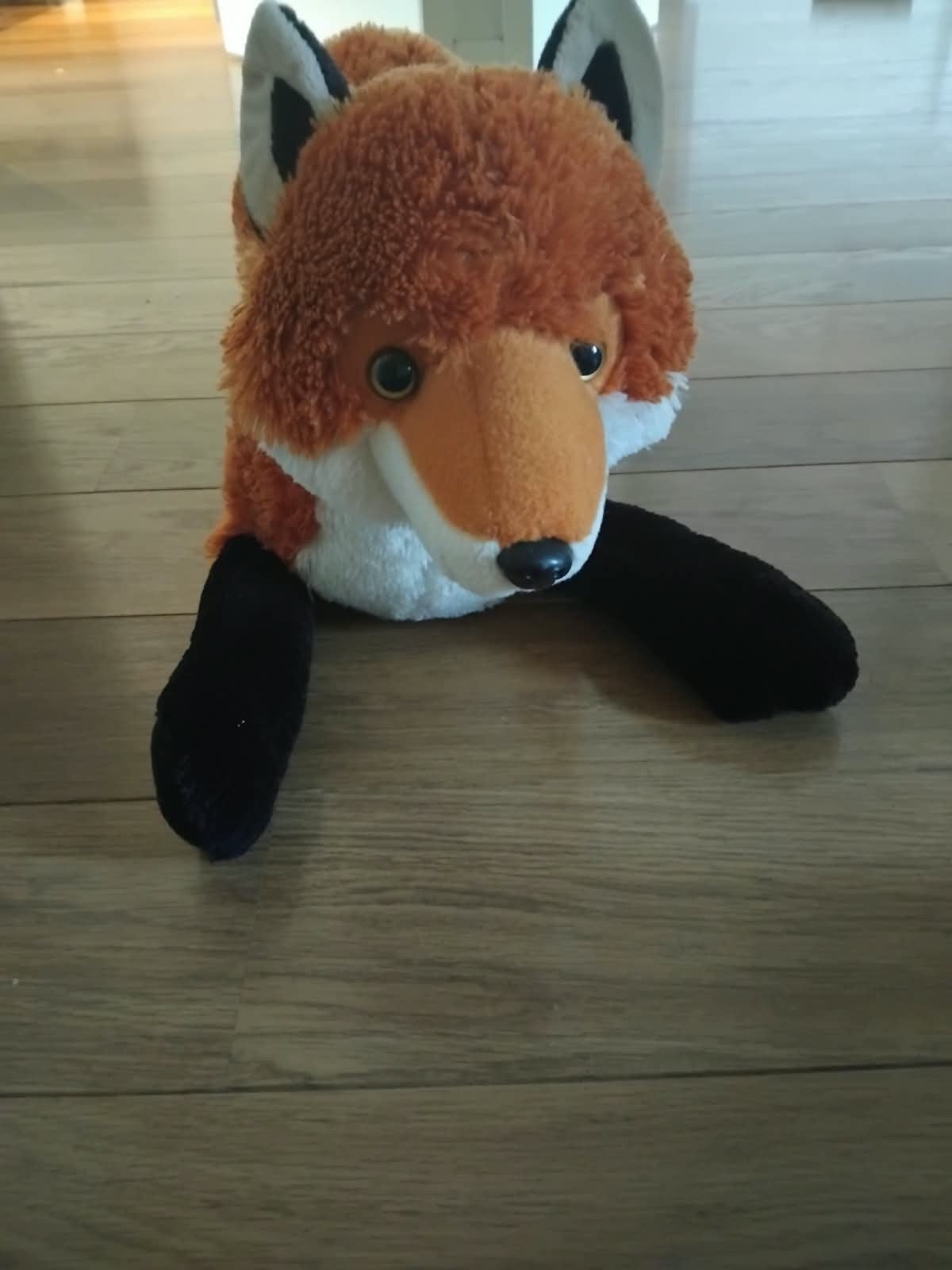 Leuke XXL pluche vos knuffel, Oranje, Overige merken, Overige karakters, Ophalen of Verzenden