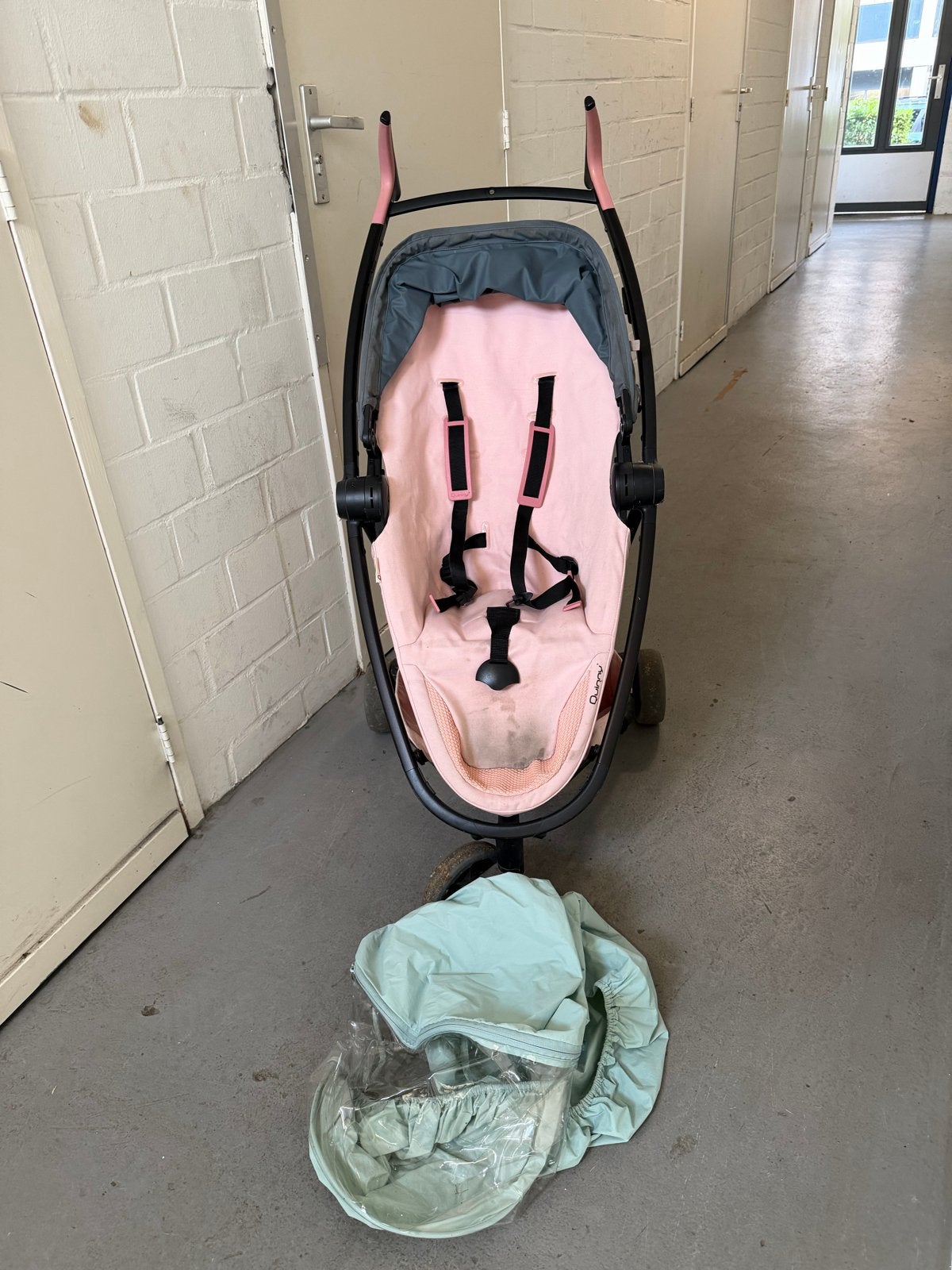 Quinny Zapp kinderwagen roze/zwart, Ophalen, Gebruikt, Kinderwagen, Quinny