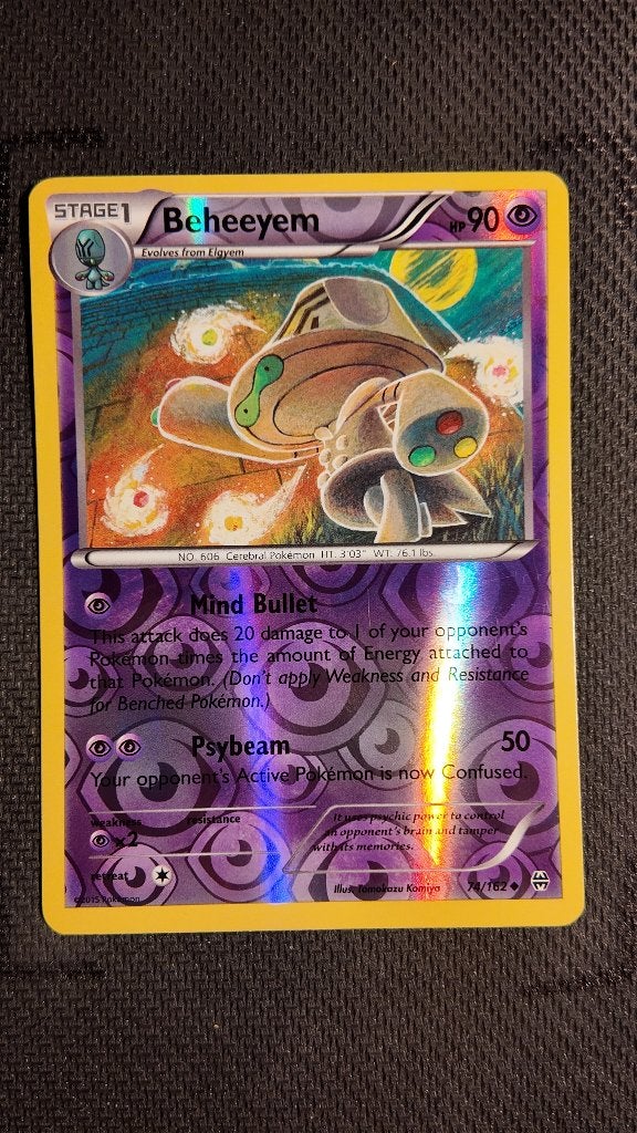 Beheeyem 74 BREAKthrough | Pokemon kaart, Ophalen, Losse kaart, Foil