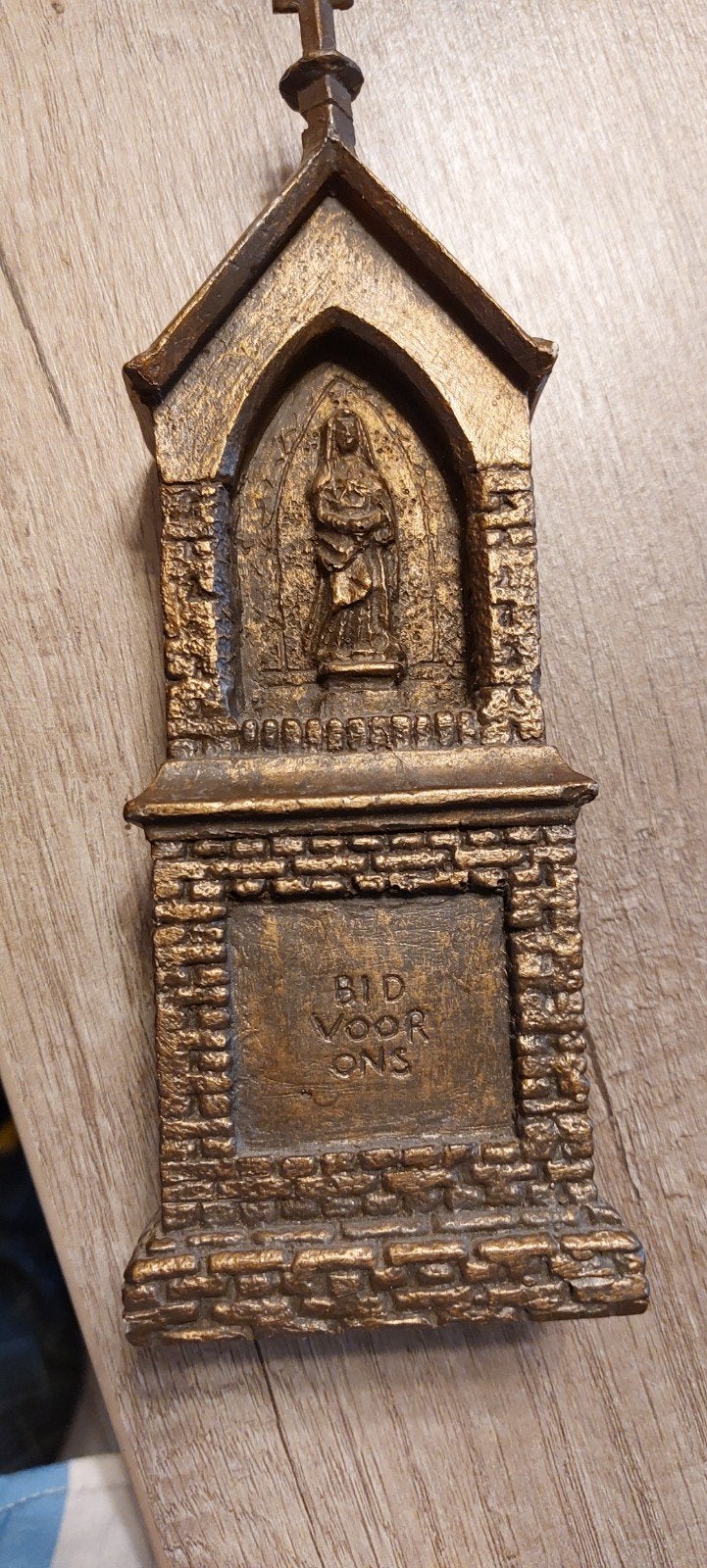 Antiek Mariabeeldje 'Bid Voor Ons' - LXXXVI, Ophalen of Verzenden