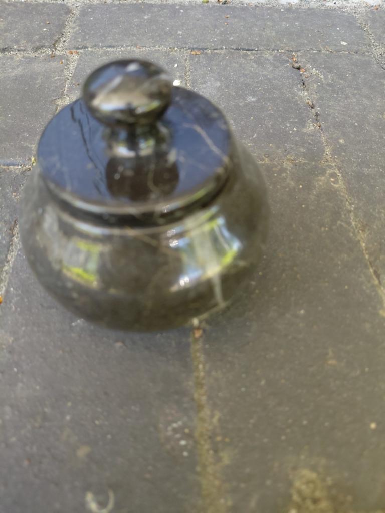 Decoratieve marmeren potje met deksel, Ophalen of Verzenden