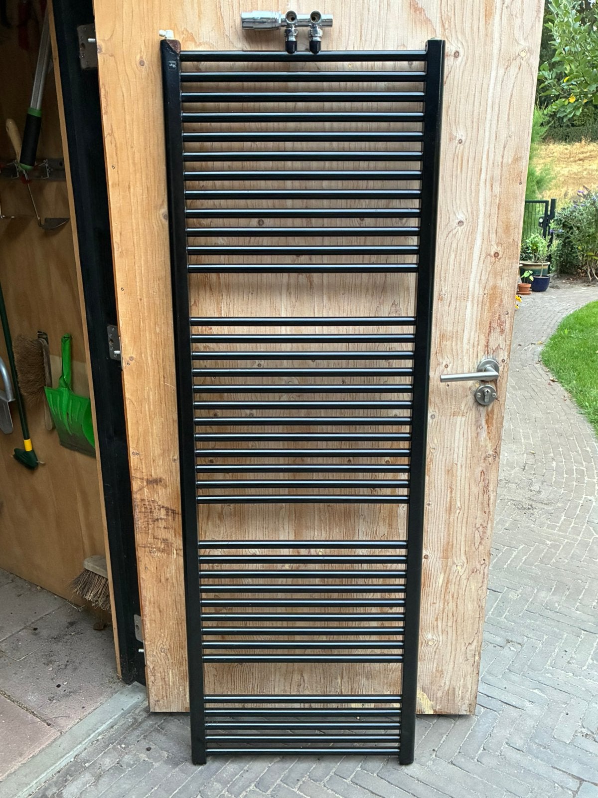 Handdoekradiator + kraan, Doe-het-zelf en Verbouw, Ophalen, Gebruikt, Radiator, Minder dan 60 cm
