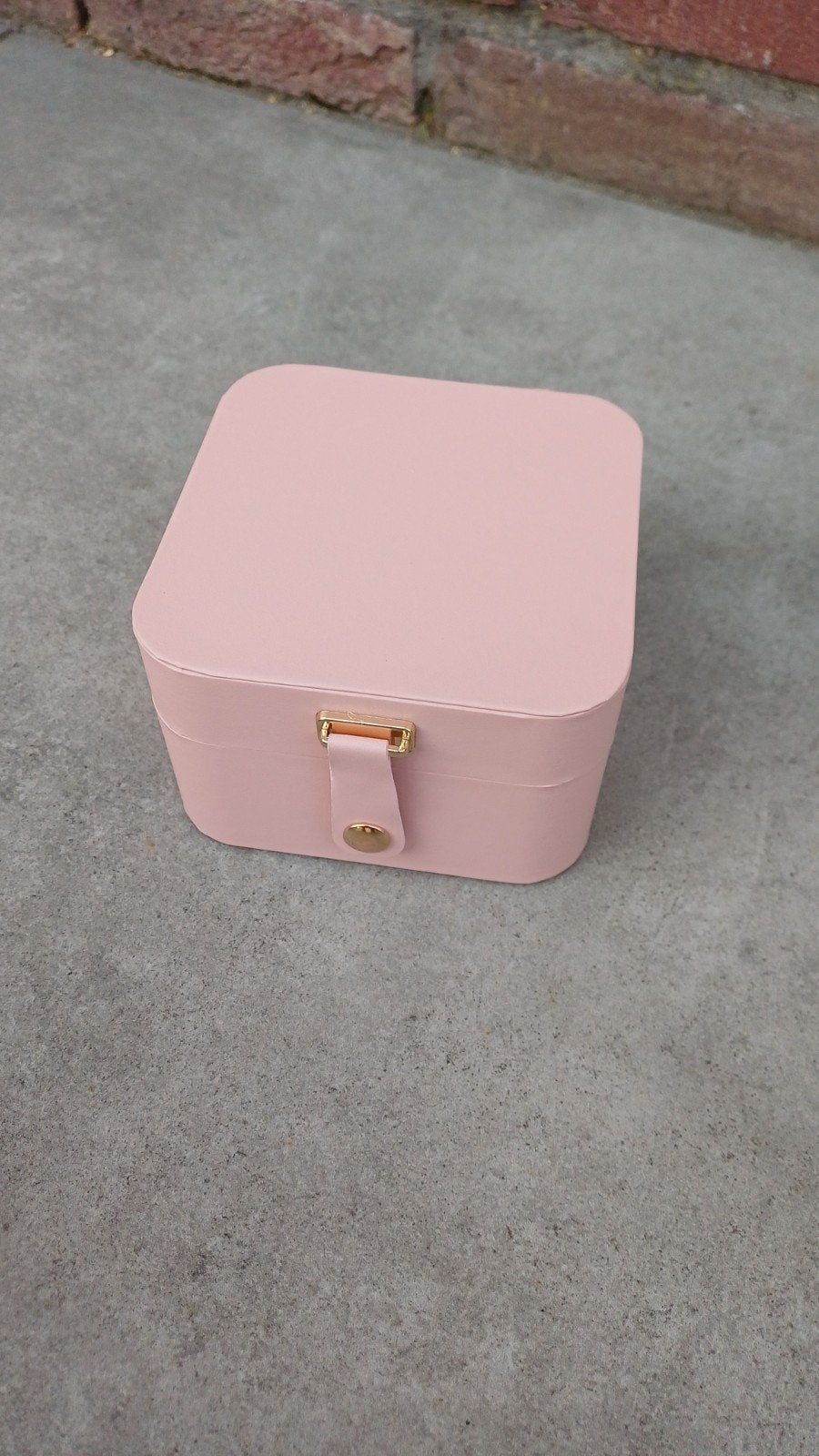 Juwelenbox Sieradenbox Make-Up Reisbox Roze 11,2x11,8x7,2cm, Ophalen of Verzenden, Nieuw, Roze, Hardcase