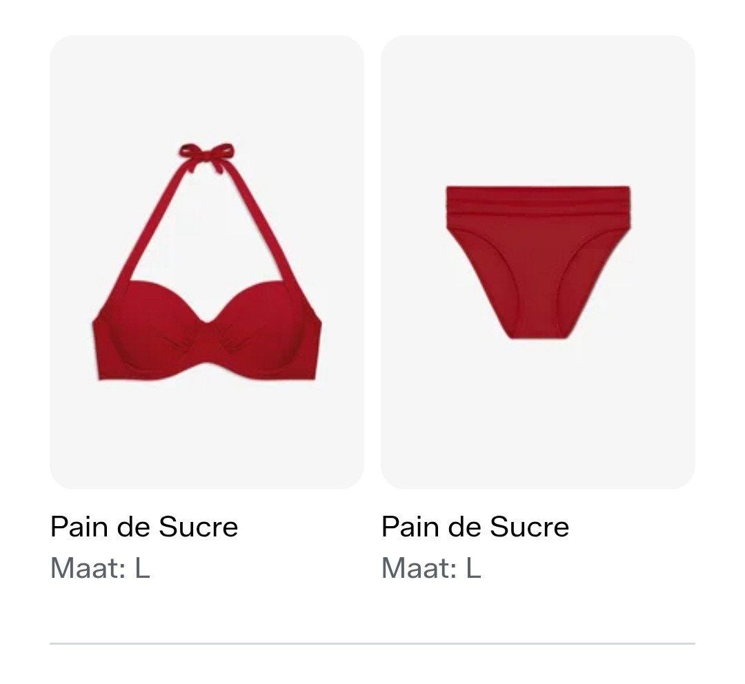 bikini nw pain de sucre mast L, Nieuw, Bikini, Rood, Pain de sucre
