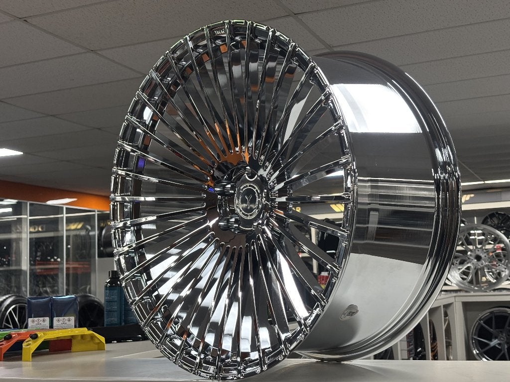 YANAR UTC-030 FORGED VELGEN 23 INCH BMW X5 X6 X7 FULL CHROME, Velg(en), Nieuw, Overige maten, Ophalen of Verzenden