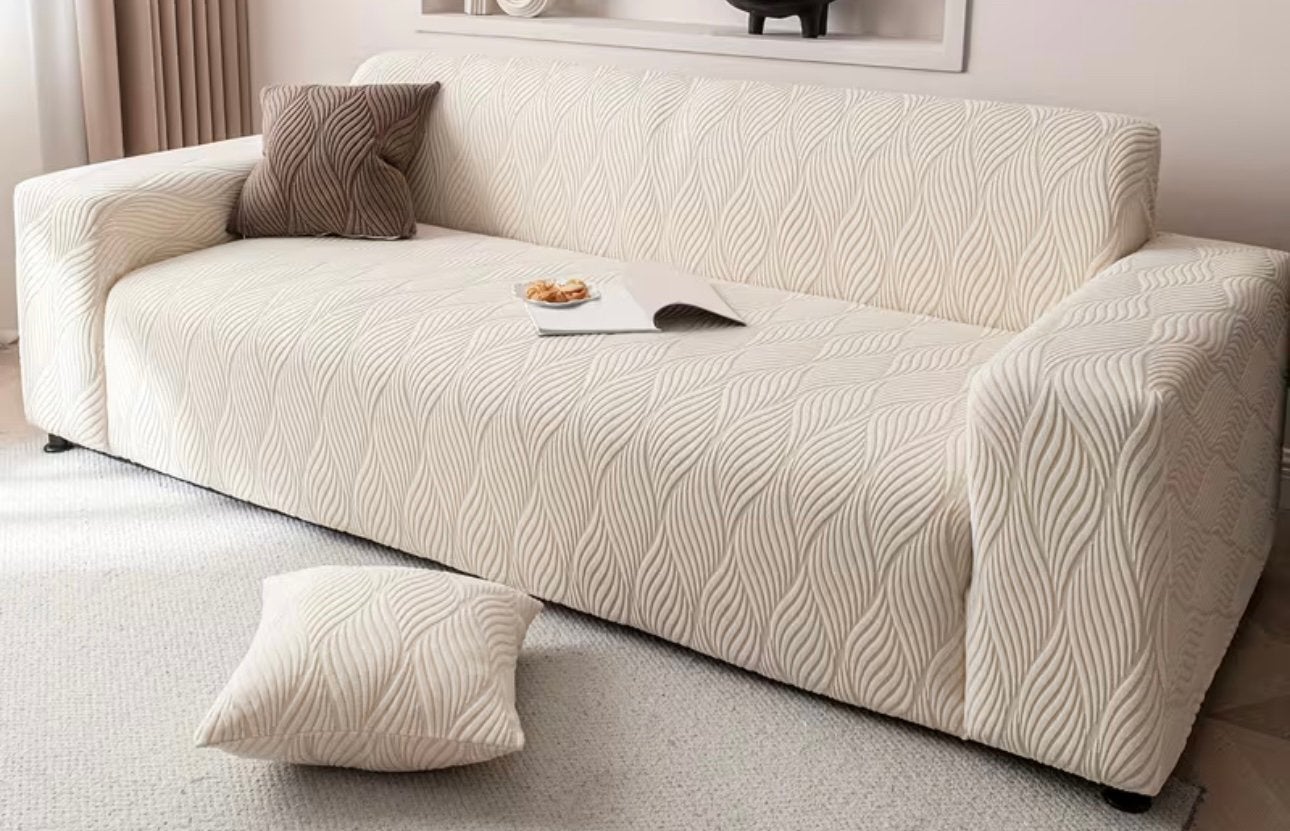 Sofa cover - Beige color  3 seater (190-230cm), Ophalen, Zo goed als nieuw, Driepersoons