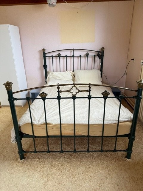 Antiek Engels spijlen bed, Ophalen of Verzenden