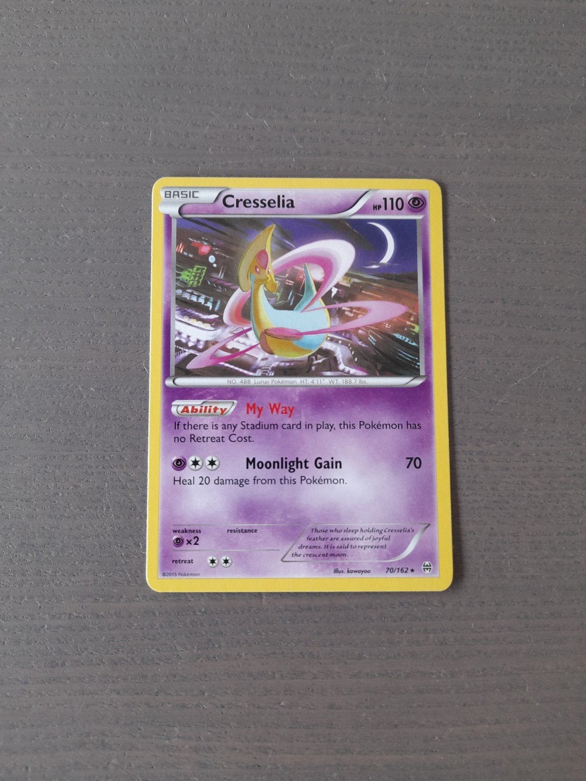Breakthrough 70/162 cresselia, Ophalen of Verzenden, Zo goed als nieuw, Losse kaart