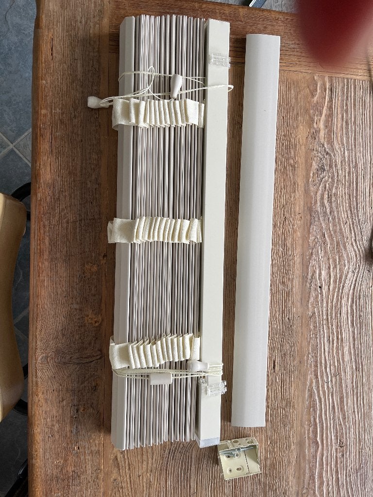 PVC Jaloezieën - Eierschaal & Ivoor, 50mm lamellen, Jaloezie, Overige merken, 112 cm, Ophalen of Verzenden