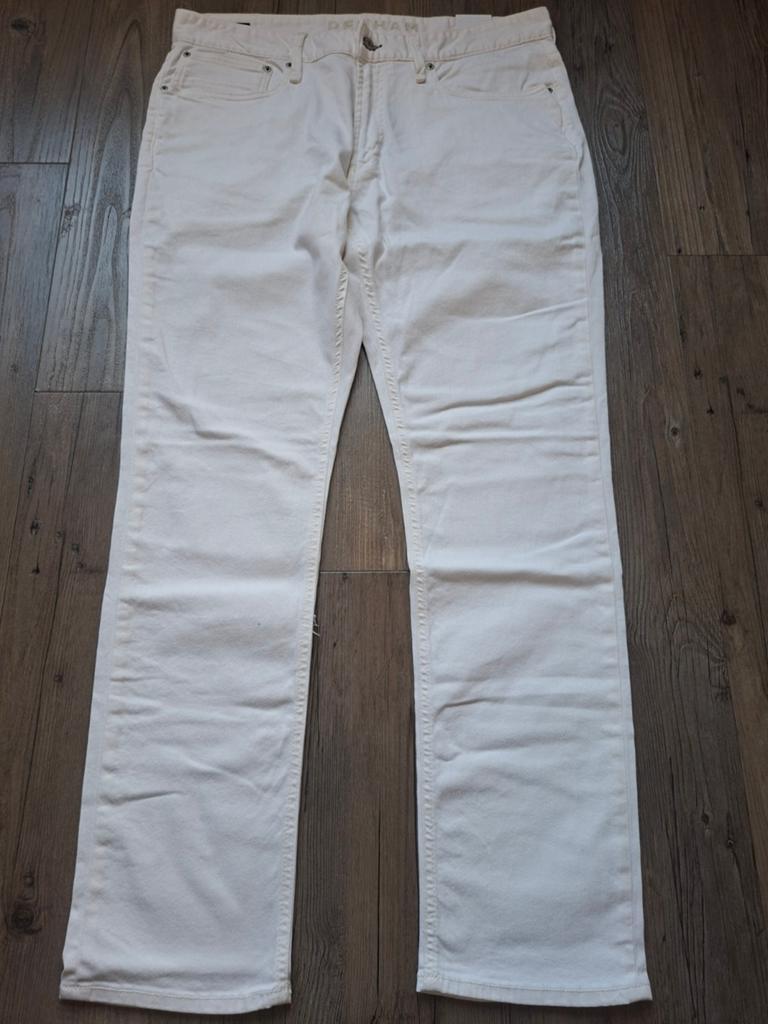 DENHAM Razor slimfit jeans W36 L32, W36 - W38 (confectie 52/54), Wit, Nieuw, Ophalen of Verzenden