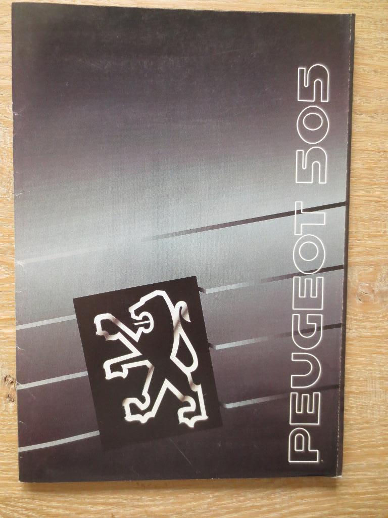 Autofolder: Peugeot 505 Folder is nieuw uit 1990 met 4-luik., Ophalen of Verzenden, Nieuw, Peugeot