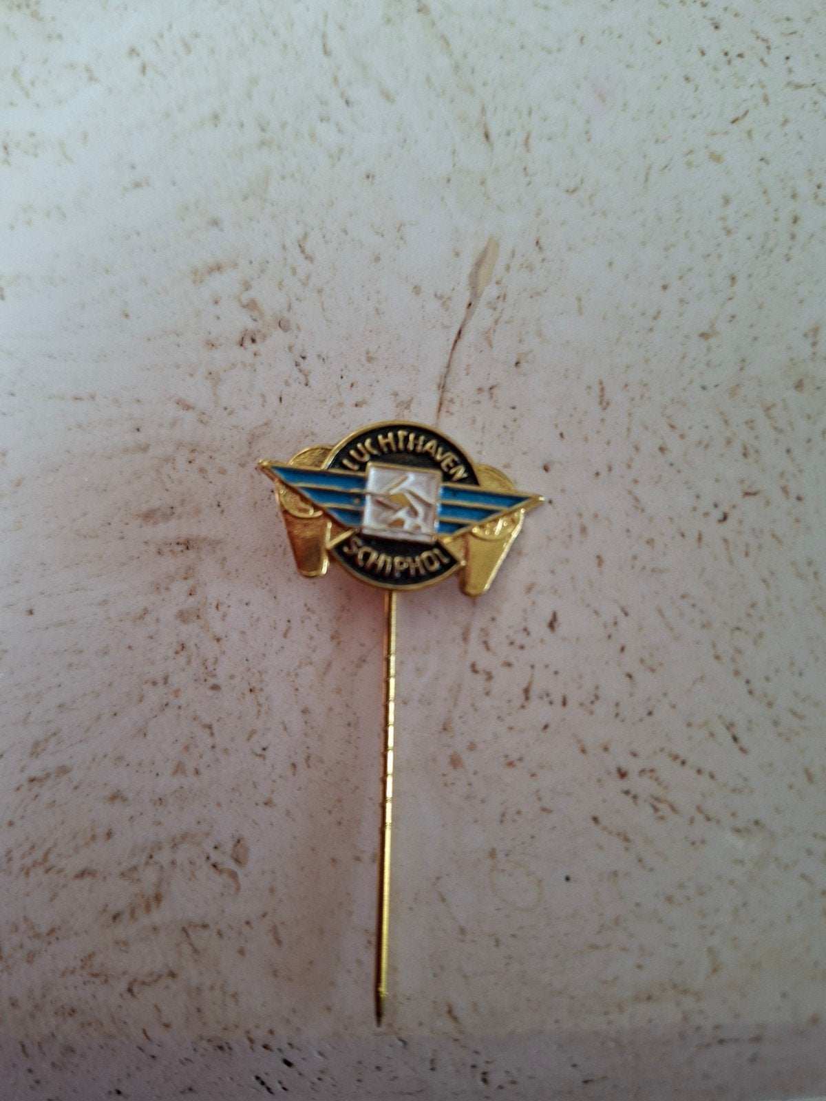 Vintage KLM Schiphol Speldje - Luchthaven Pin, Ophalen of Verzenden