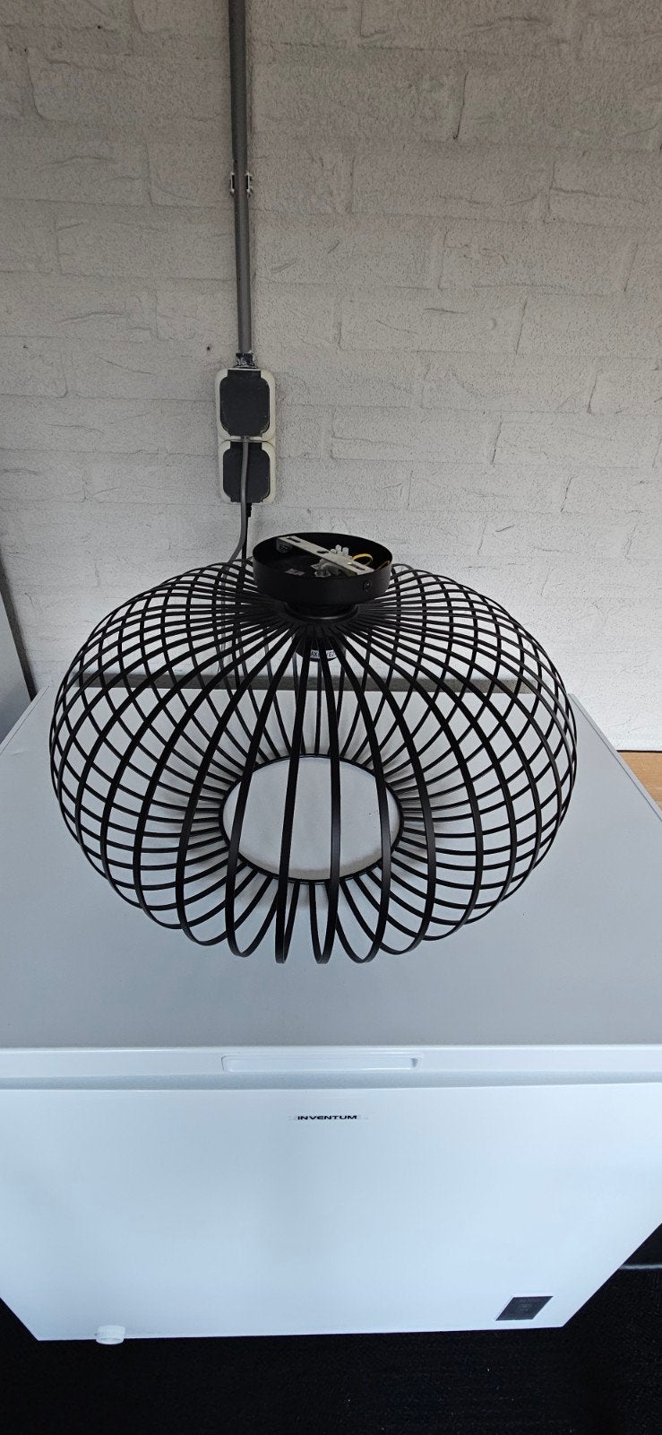 Highlight plafondlamp zwart spiraal diameter 50cm, Dimbaar, 50 cm, Zwart, Design