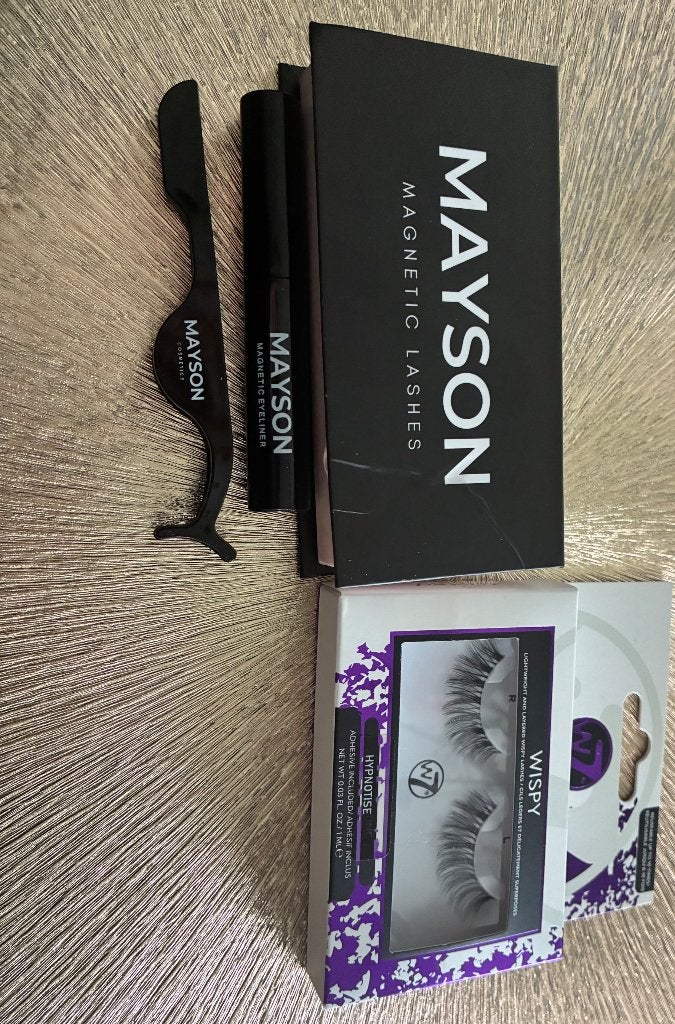 Mayson Magnetic Lashes & Wispy nepwimpers, Ogen, Zwart, Ophalen of Verzenden, Zo goed als nieuw