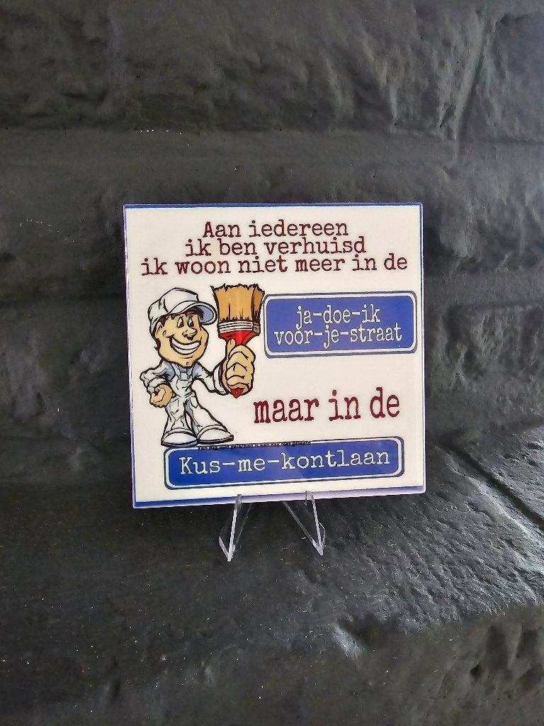 Tegeltje  met tekst, Nieuw, Geschikt voor buiten, Ophalen of Verzenden, 10 cm
