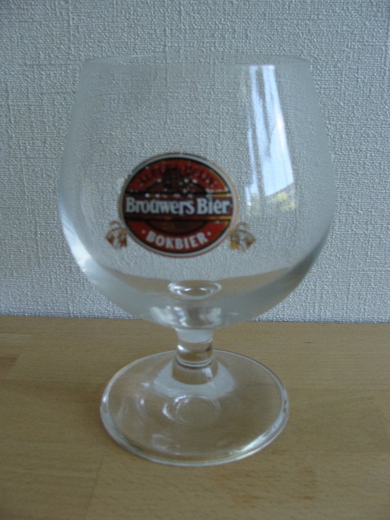 Bierglas Albert Heijn Brouwers Bier Bokbier - 2 glazen aanwe, Ophalen of Verzenden, Nieuw, Glas of Glazen, Overige merken