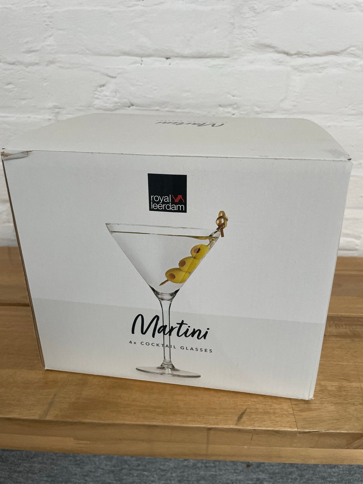 Set van 4 ongebruikte Royal Leerdam Martini glazen, Ophalen, Nieuw, Glas, Overige merken