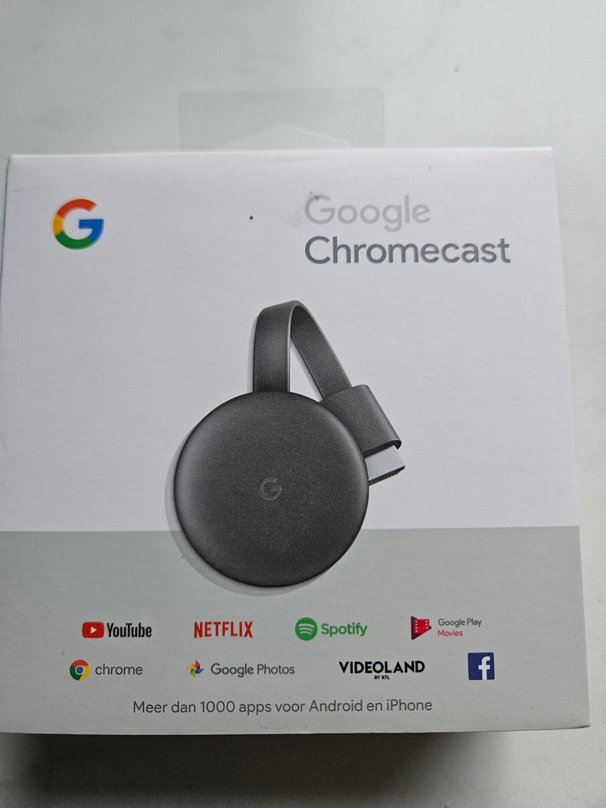 Google Chromecast 3e generatie - Stream eenvoudig naar je tv, Audio, Tv en Foto, Mediaspelers, Ophalen of Verzenden, Zo goed als nieuw
