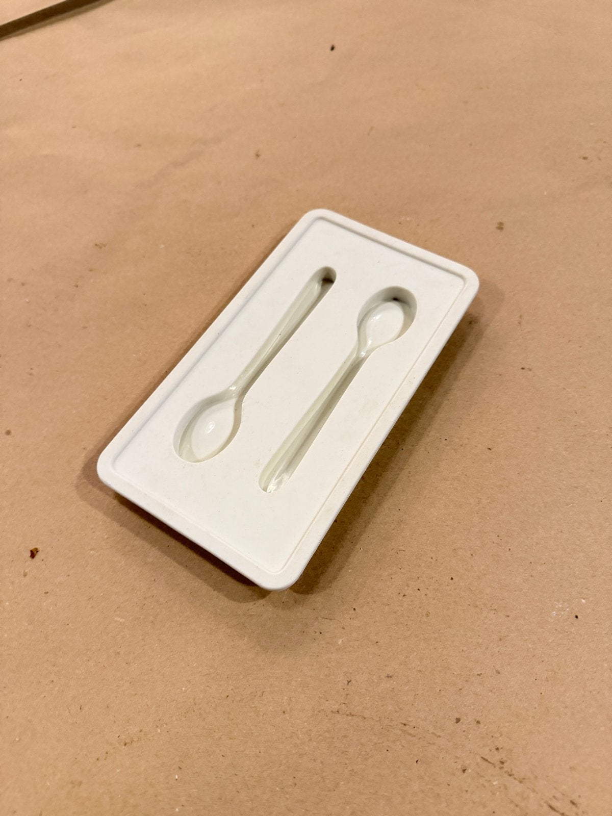 Siliconen vormpje voor 2 chocolade lepeltjes, Overige typen, Nieuw, Ophalen of Verzenden, Wit