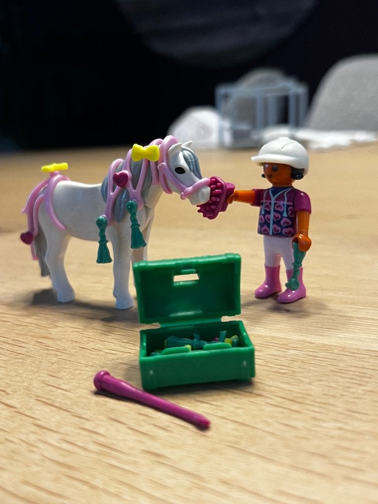 Playmobil Pony om te versieren 9696, Gebruikt, Complete set, Overige typen, Ophalen of Verzenden