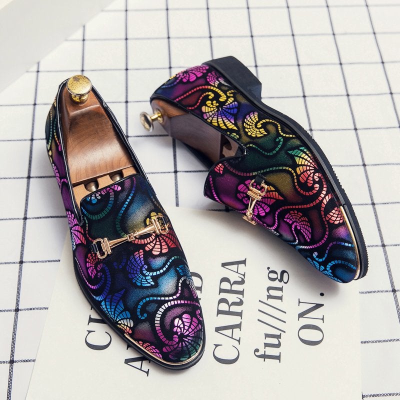 Regenboog heren loafers oxfords barok klassieke moccasins, Verzenden, Nieuw, Loafers