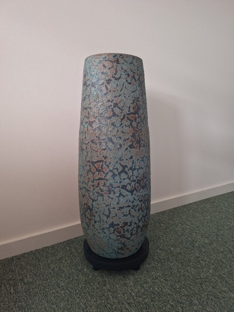 Mica Decorations Clemente vaas – H70 cm – koper/blauw/groen, Ophalen, Gebruikt, Blauw