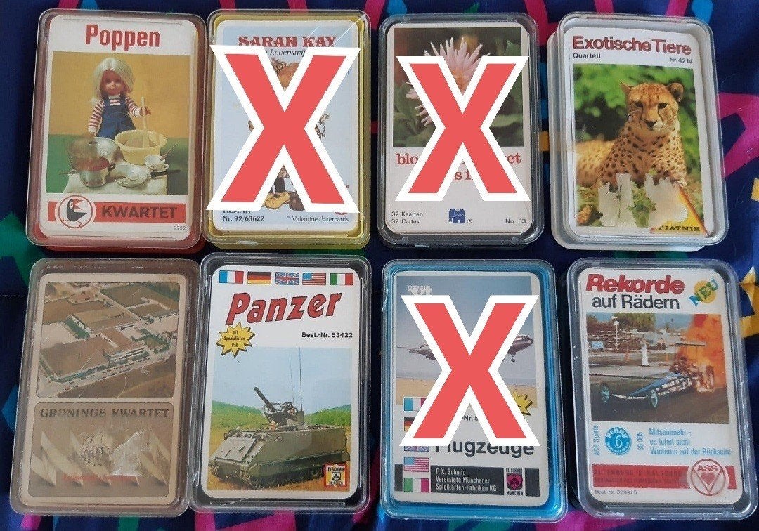 Diverse retro kwartet spellen, Ophalen of Verzenden, Gebruikt, Kwartet(ten)