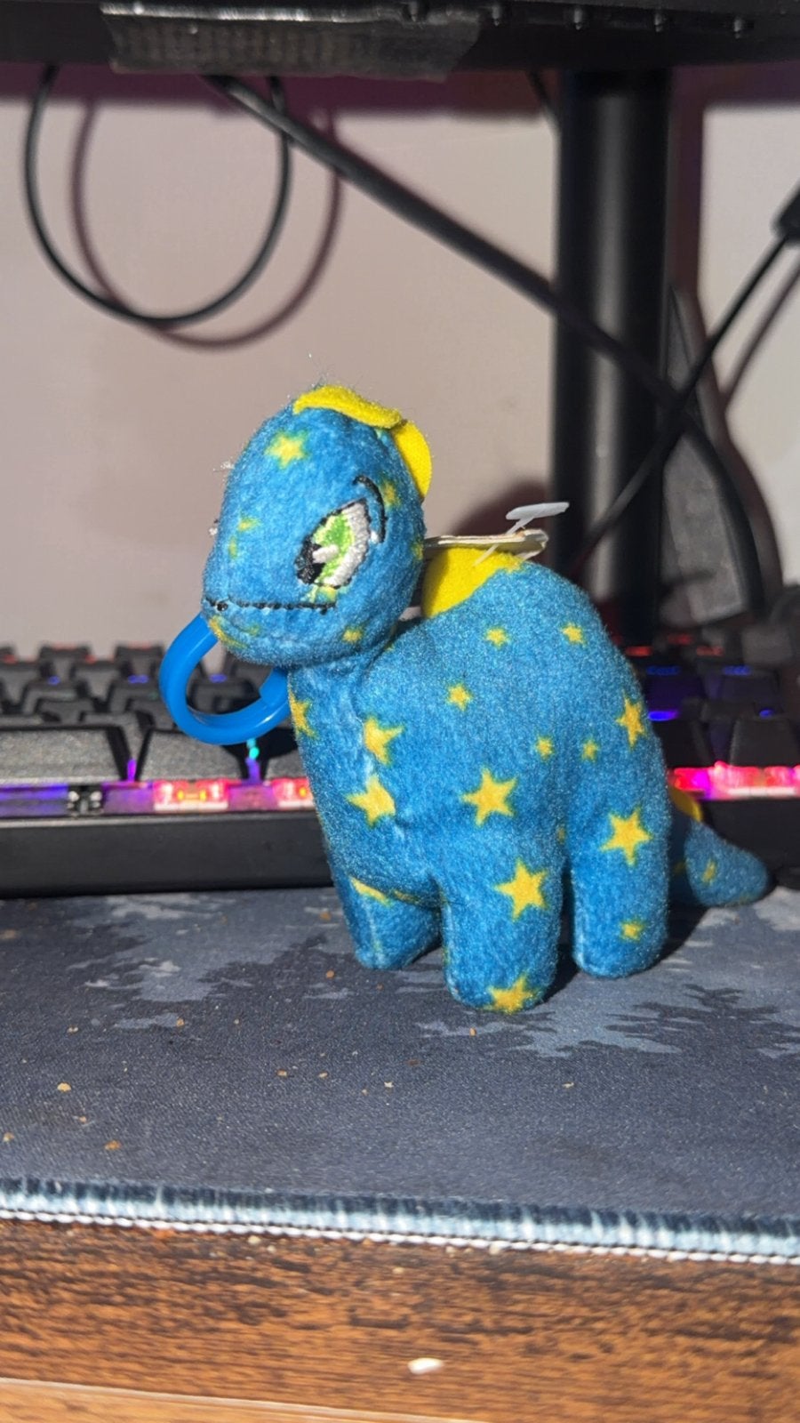 Neopets Chomby Knuffel Sleutelhanger - Blauw met Sterren, Verzenden, Gebruikt