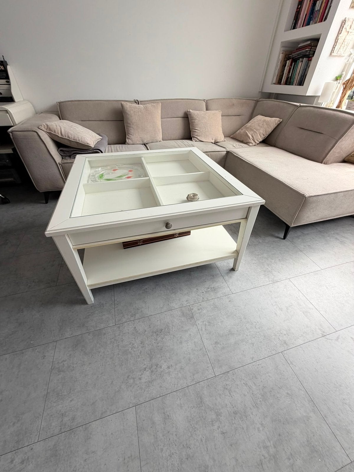 Ikea salontafel liatorp wit, Ophalen, Gebruikt, 100 tot 150 cm, 50 tot 100 cm