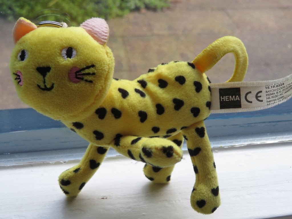 Sleutelhanger gele poes luipaard van Hema, Hema, Geel, Ophalen of Verzenden, Zo goed als nieuw