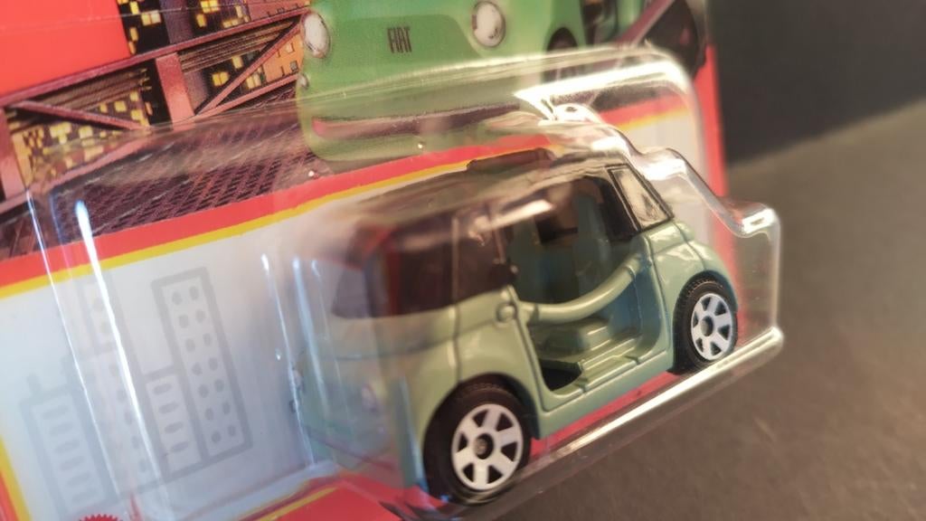 Fiat Topolino licht groen 1:64 3inch Matchbox Pol, Hobby en Vrije tijd, Auto, Verzenden, Nieuw, Matchbox@mattel.com