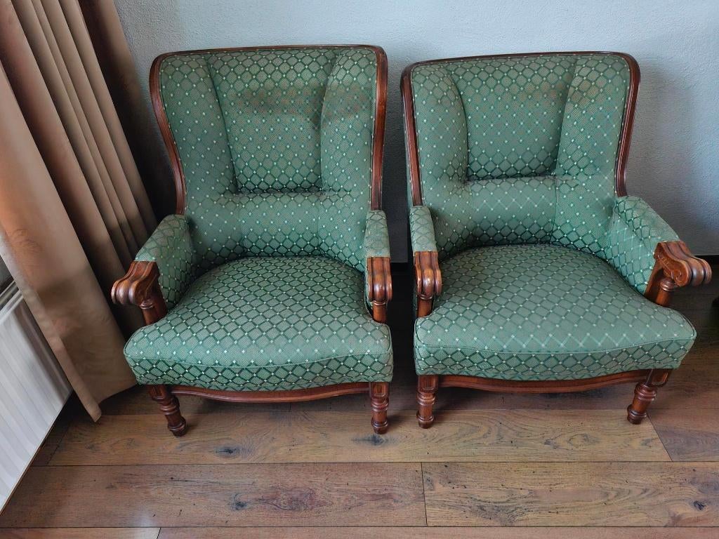 2 fauteuils 1 dames en 1 heren fauteuil, Huis en Inrichting, Ophalen, Eenpersoons, Minder dan 75 cm, Zo goed als nieuw