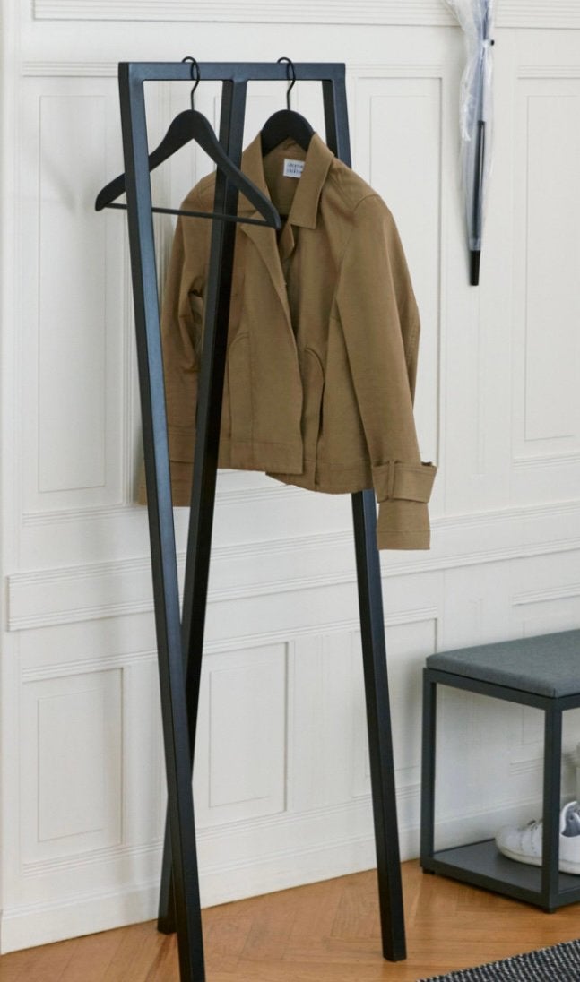 Moderne staande kapstok - Zwart metaal- VERKOCHT!, Huis en Inrichting, Woonaccessoires | Kapstokken, Ophalen, 100 tot 150 cm, Zo goed als nieuw