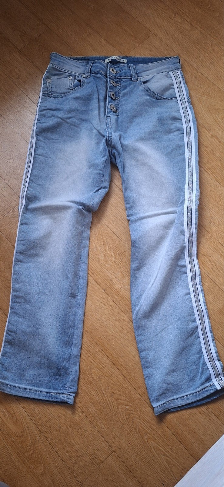 Place du Jour Jeans W27 (confectie 34) met streep, Place du Jour, Blauw, Ophalen of Verzenden, Zo goed als nieuw