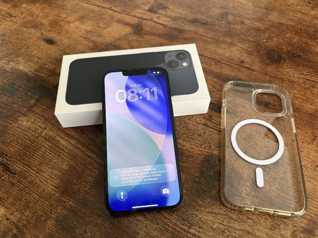 iPhone 13 256GB Midnight (Zwart) | Krasvrij | 85% Batterij, 256 GB, Gebruikt, Verzenden, Zwart