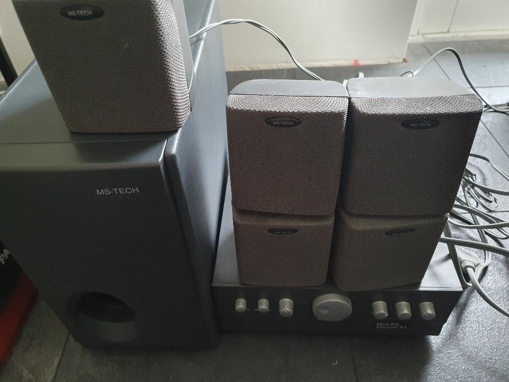 5.1 surround set inclusief versterker, Computers en Software, Ophalen of Verzenden, Nieuw, Audiokanaal 5.1, Ms-tech