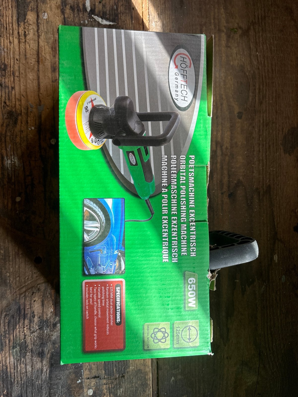 Hofftech Excentrische Polijstmachine 650W, Ophalen of Verzenden, Zo goed als nieuw