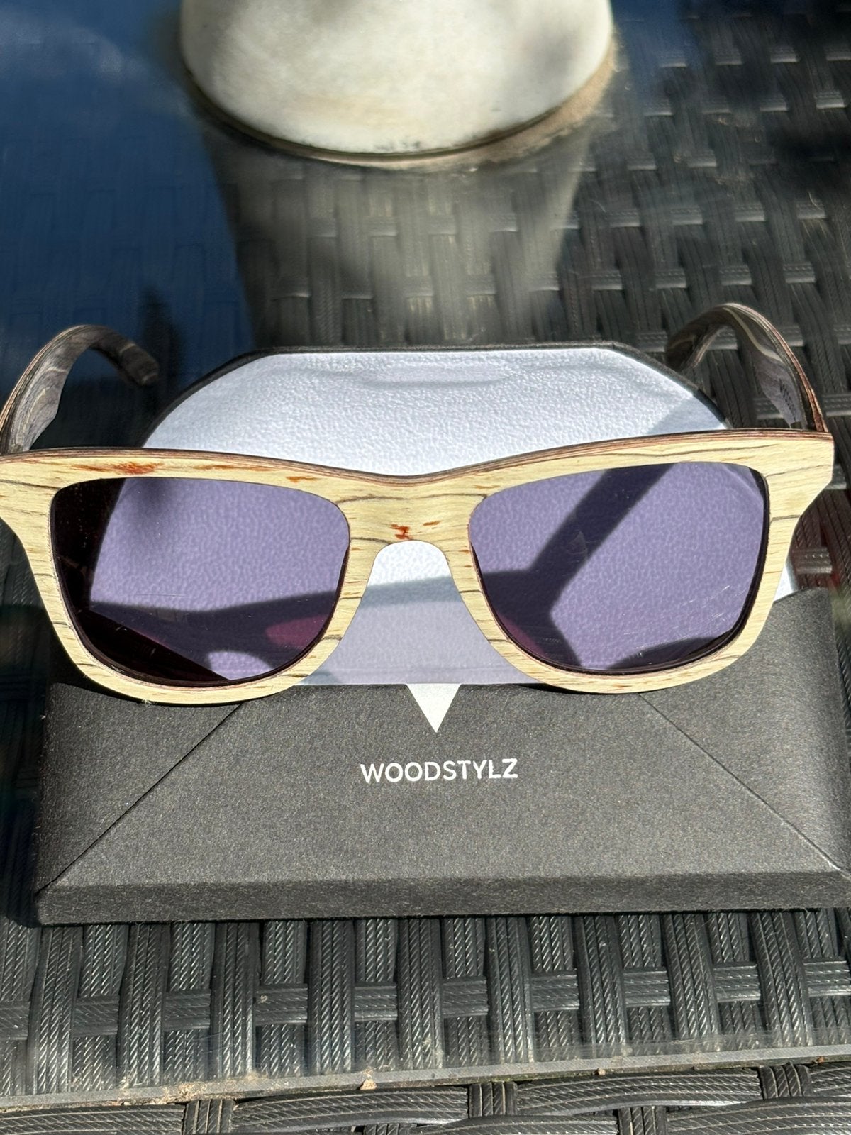 Woodstylz zonnebril dus houten montuur, Overige merken, Zonnebril, Wit, Ophalen of Verzenden
