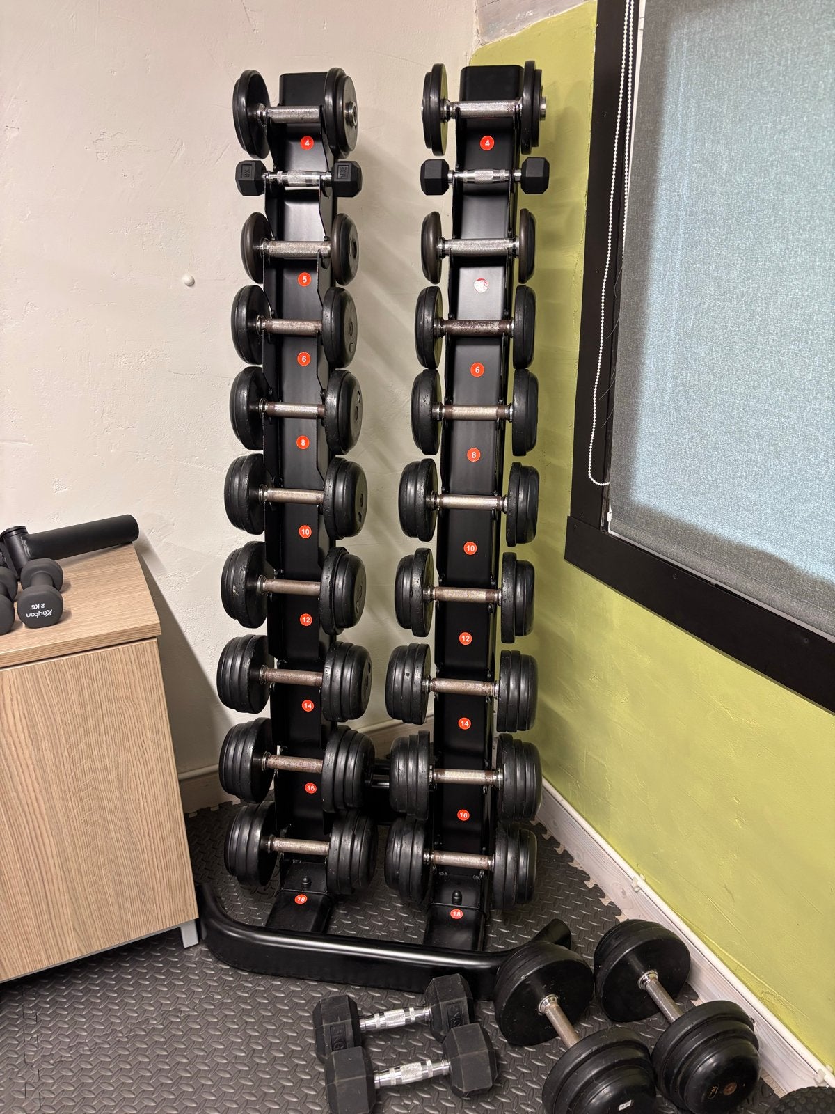 Dumbbell rek (zonder dumbells) - Recent gespoten, Ophalen of Verzenden, Zo goed als nieuw, Overige typen