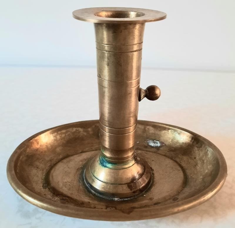 Antieke koperen blaker met schuif mechanisme, Antiek en Kunst, Antiek | Kandelaars, Ophalen of Verzenden, Koper of Brons