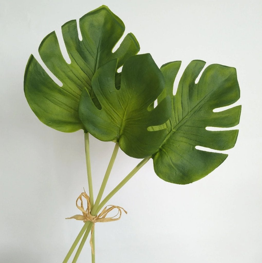 3 Kunst Monstera Bladeren / Plant Kunstplant Gatenplant Tak, Verzenden, Nieuw, Kunstplant